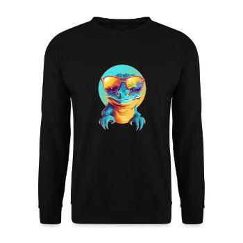 Mali le lézard - Sweat-shirt Unisexe - noir - Devant - Alina (178cm) & Michal (187cm)