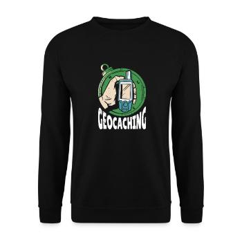 Coordonnées GPS de géocaching Hobby - Sweat-shirt Unisexe - noir - Devant - Alina (178cm) & Michal (187cm)