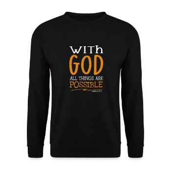 Messages de la Bible Jésus Lion Tribu Juda - Sweat-shirt Unisexe - noir - Devant - Alina (178cm) & Michal (187cm)