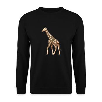 Giraffe - Unisex Pullover - Schwarz - Vorne - Alina (178cm) & Michal (187cm)