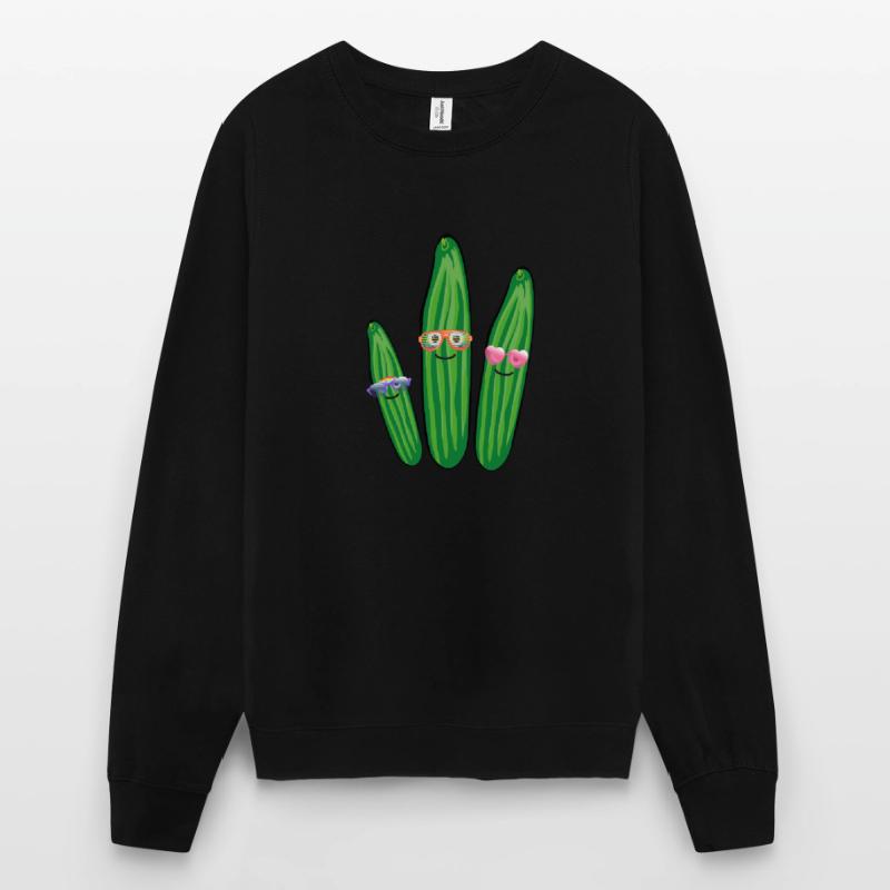 Trio de concombre,Concombre,Concombre,Concombre,Lunettes de soleil Sweat-shirt Unisexe