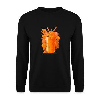 Orange Cocktail - Unisex Sweatshirt - black - Front - Alina (178cm) & Michal (187cm)