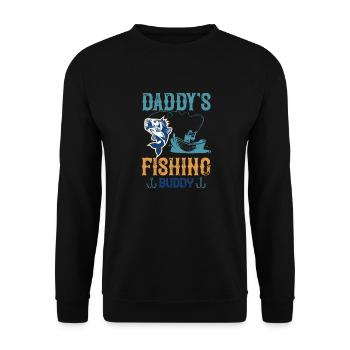 daddy's fishing buddy 01 - Unisex Pullover - Schwarz - Vorne - Alina (178cm) & Michal (187cm)
