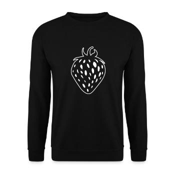 Fraise Fruit Fruit - Sweat-shirt Unisexe - noir - Devant - Alina (178cm) & Michal (187cm)