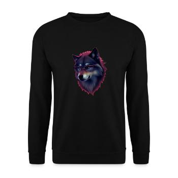 Wolf - Unisex Sweatshirt - black - Front - Alina (178cm) & Michal (187cm)