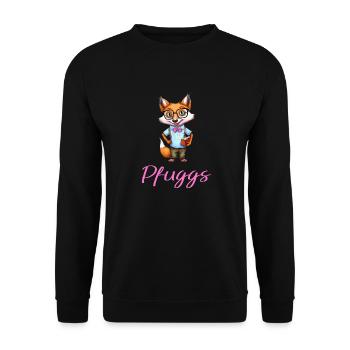 Pfuggs the shirt for all connoisseurs! - Unisex Sweatshirt - black - Front - Alina (178cm) & Michal (187cm)