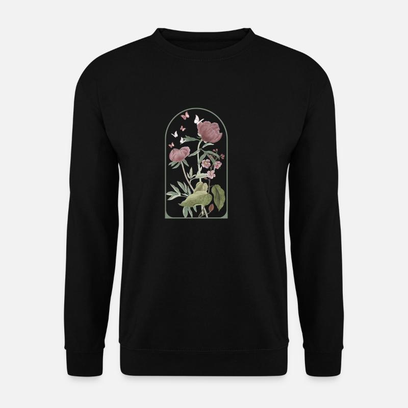 Cadre de fleurs bohémiennes - Sweat-shirt Unisexe - noir