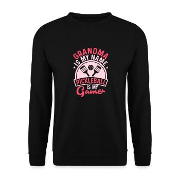 Grand-mère est mon nom Pickleball Paddle Raquette joueur - Sweat-shirt Unisexe - noir - Devant - Alina (178cm) & Michal (187cm)