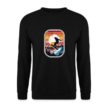 snowboard neige et ski - Sweat-shirt Unisexe - noir - Devant - Alina (178cm) & Michal (187cm)