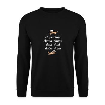 Chipi Chipi Chapa Chapa - Sweat-shirt Unisexe - noir - Devant - Alina (178cm) & Michal (187cm)