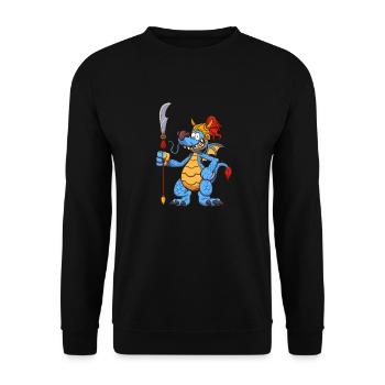 Guerrier dragon chinois - Sweat-shirt Unisexe - noir - Devant - Alina (178cm) & Michal (187cm)