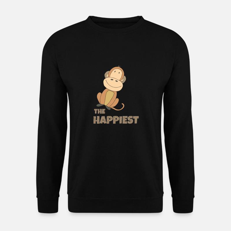 MONKEY HAPPIEST - Unisex Sweatshirt - black