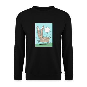 Unbekanntes Tier entdeckt - Unisex Pullover - Schwarz - Vorne - Alina (178cm) & Michal (187cm)