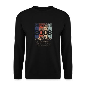 Legendary 2008 vintage - Unisex Sweatshirt - black - Front - Alina (178cm) & Michal (187cm)