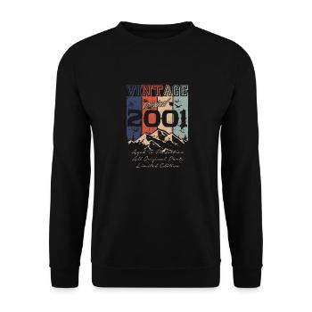 Millésime 2001 légendaire - Sweat-shirt Unisexe - noir - Devant - Alina (178cm) & Michal (187cm)