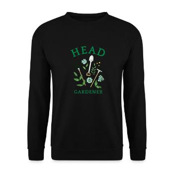 Head Gardener For Those Who Love Gardening - Unisex Sweatshirt - black - Front - Alina (178cm) & Michal (187cm)