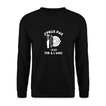 Tir à l arc 1 - Sweat-shirt Unisexe - noir - Devant - Alina (178cm) & Michal (187cm)