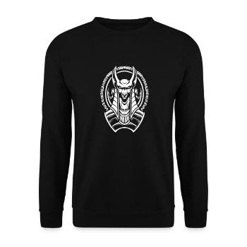 Ägypten-Hieroglyphe Nil-Flagge Pharao-Pyramide Kairo - Unisex Pullover - Schwarz - Vorne - Alina (178cm) & Michal (187cm)