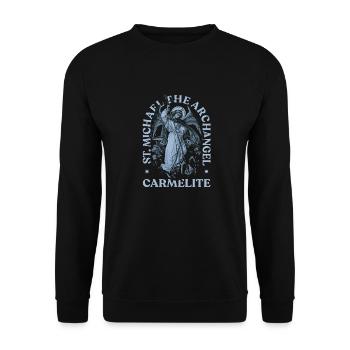 archange saint religion dieu ange foi michael - Sweat-shirt Unisexe - noir - Devant - Alina (178cm) & Michal (187cm)