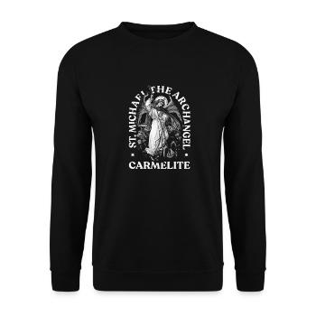 archange saint religion dieu ange foi michael - Sweat-shirt Unisexe - noir - Devant - Alina (178cm) & Michal (187cm)