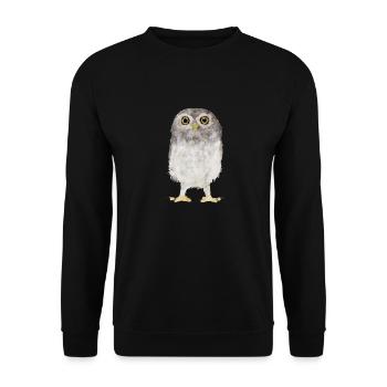 Hibou - Sweat-shirt Unisexe - noir - Devant - Alina (178cm) & Michal (187cm)