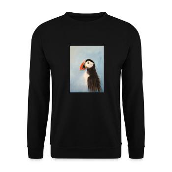 Papageientaucher - Unisex Pullover - Schwarz - Vorne - Alina (178cm) & Michal (187cm)