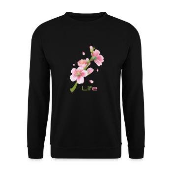 Kirschblüten Cherry Blossom Sakura - Life - Unisex Sweatshirt - black - Front - Alina (178cm) & Michal (187cm)