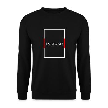 England, UK, Statement lettering with flag - Unisex Sweatshirt - black - Front - Alina (178cm) & Michal (187cm)