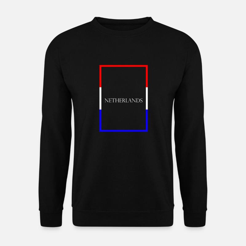 Netherlands - Statement lettering with flag - Unisex Sweatshirt - black