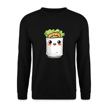 Bande dessinée Burrito drôle - Sweat-shirt Unisexe - noir - Devant - Alina (178cm) & Michal (187cm)