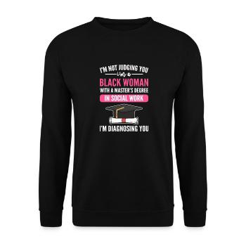 Master's Degree Graduation Ceremony - Unisex Sweatshirt - black - Front - Alina (178cm) & Michal (187cm)