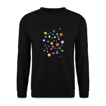 Konfetti - Unisex Pullover - Schwarz - Vorne - Alina (178cm) & Michal (187cm)