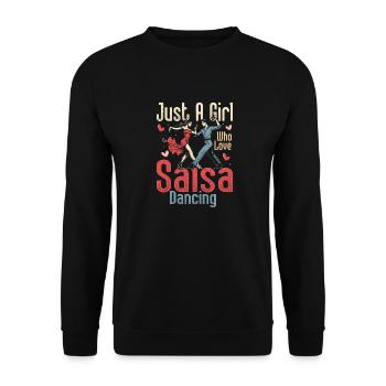 Juste une fille qui aime la salsa danser la musique latine Sal - Sweat-shirt Unisexe - noir - Devant - Alina (178cm) & Michal (187cm)