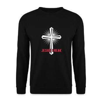 Jesus Gott Christliche Kirche Kreuz Glauben Glauben - Unisex Pullover - Schwarz - Vorne - Alina (178cm) & Michal (187cm)