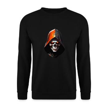 Skull - Unisex Pullover - Schwarz - Vorne - Alina (178cm) & Michal (187cm)
