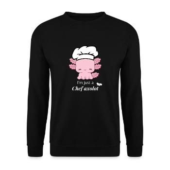 Chef Axolotl - Unisex Sweatshirt - black - Front - Alina (178cm) & Michal (187cm)