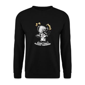 Effort Today Success Tomorrow - Unisex Sweatshirt - black - Front - Alina (178cm) & Michal (187cm)