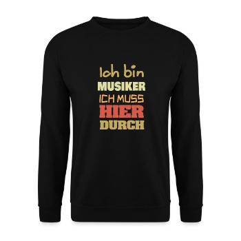 Musician as a profession - Unisex Sweatshirt - black - Front - Alina (178cm) & Michal (187cm)
