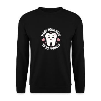 Zahnarzt Zahnarzthelferin Zähne - Unisex Pullover - Schwarz - Vorne - Alina (178cm) & Michal (187cm)