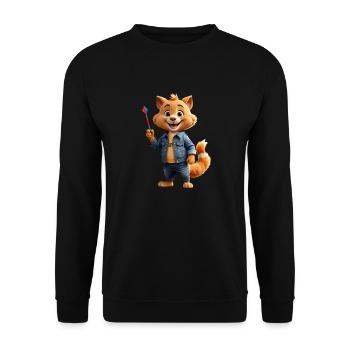 Cute animal - Unisex Pullover - Schwarz - Vorne - Alina (178cm) & Michal (187cm)