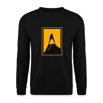 Attention! Climber - Unisex Sweatshirt - black - Front - Alina (178cm) & Michal (187cm)
