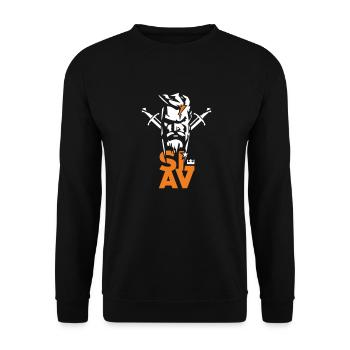 Slavic design - Unisex Sweatshirt - black - Front - Alina (178cm) & Michal (187cm)