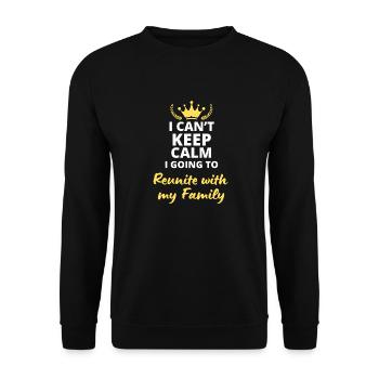 Es ist unmöglich, ruhig zu bleiben, ich werde meinen f finden - Unisex Pullover - Schwarz - Vorne - Alina (178cm) & Michal (187cm)