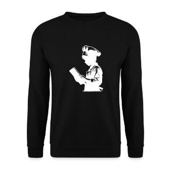 Portrait de silhouette d’un apprenti boulanger et d’un chef amateur - Sweat-shirt Unisexe - noir - Devant - Alina (178cm) & Michal (187cm)