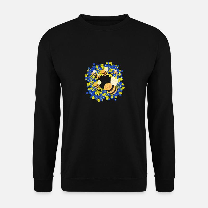 Sommer Bienen Biene Blumen Blüten Insekt - Unisex Pullover - Schwarz