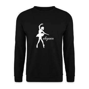 Ballerine Ballet Danseuse Dancing Ballet Cadeau - Sweat-shirt Unisexe - noir - Devant - Alina (178cm) & Michal (187cm)