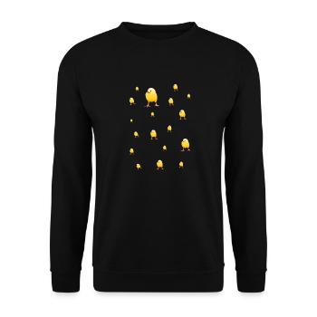 Alarme de poussin - Sweat-shirt Unisexe - noir - Devant - Alina (178cm) & Michal (187cm)