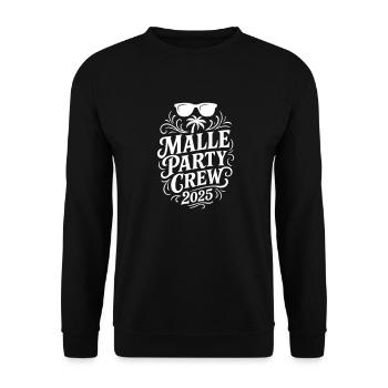 Malle Party Crew 2025 - Unisex Pullover - Schwarz - Vorne - Alina (178cm) & Michal (187cm)