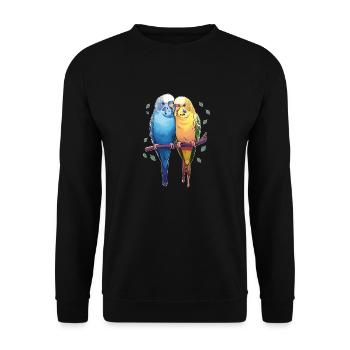 Budgies - Sweat-shirt Unisexe - noir - Devant - Alina (178cm) & Michal (187cm)