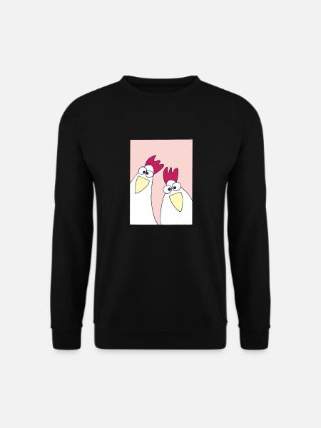 Funny Chickens Pink - Unisex Sweatshirt - black